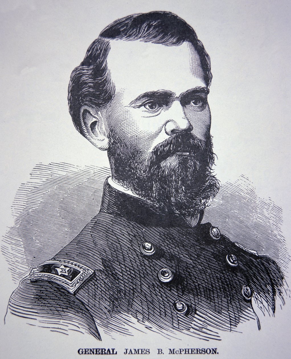James Birdseye McPherson tábornok (1828-64) (metszet) alkotó: American School