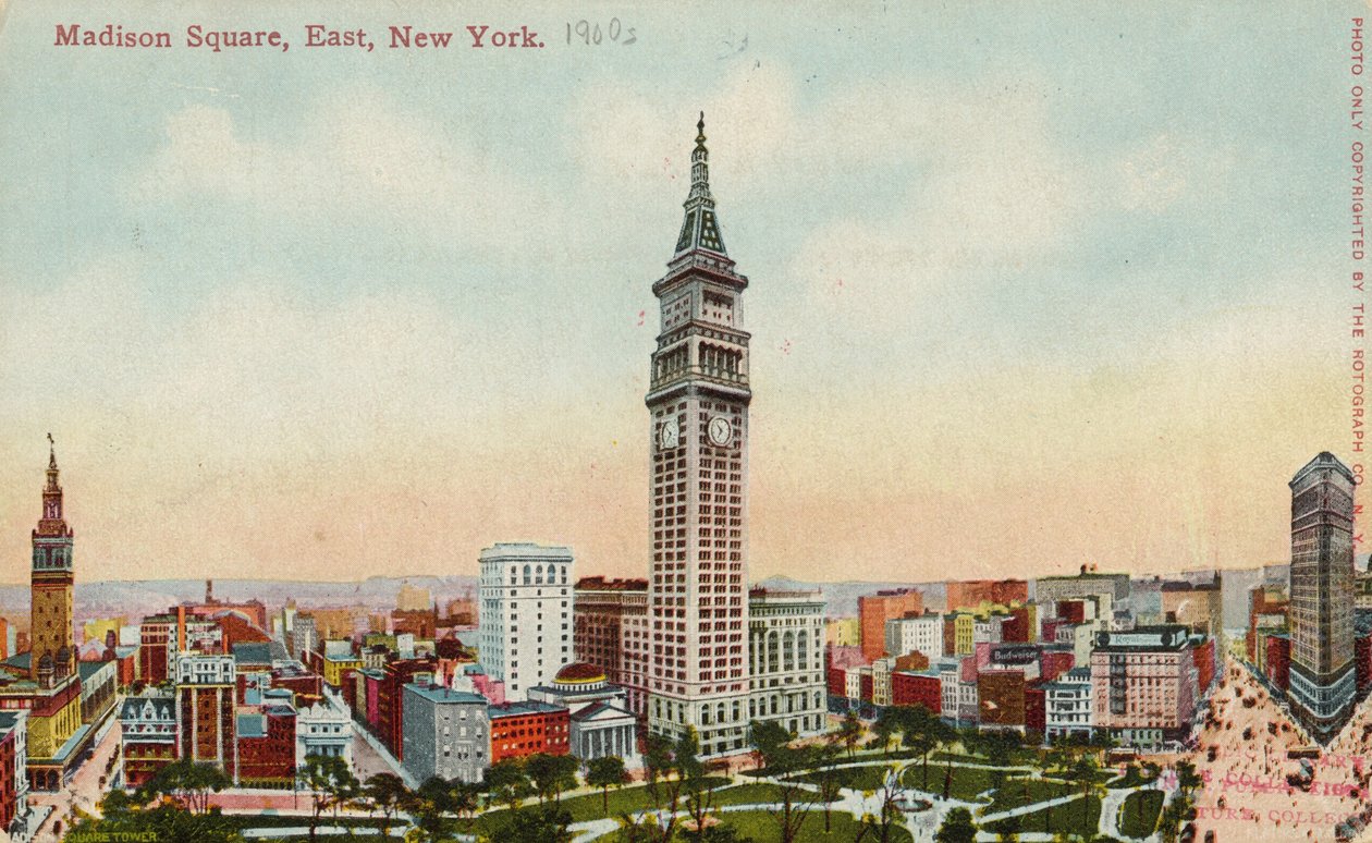 Madison Square, East, New York, 1900-as évek alkotó: American School