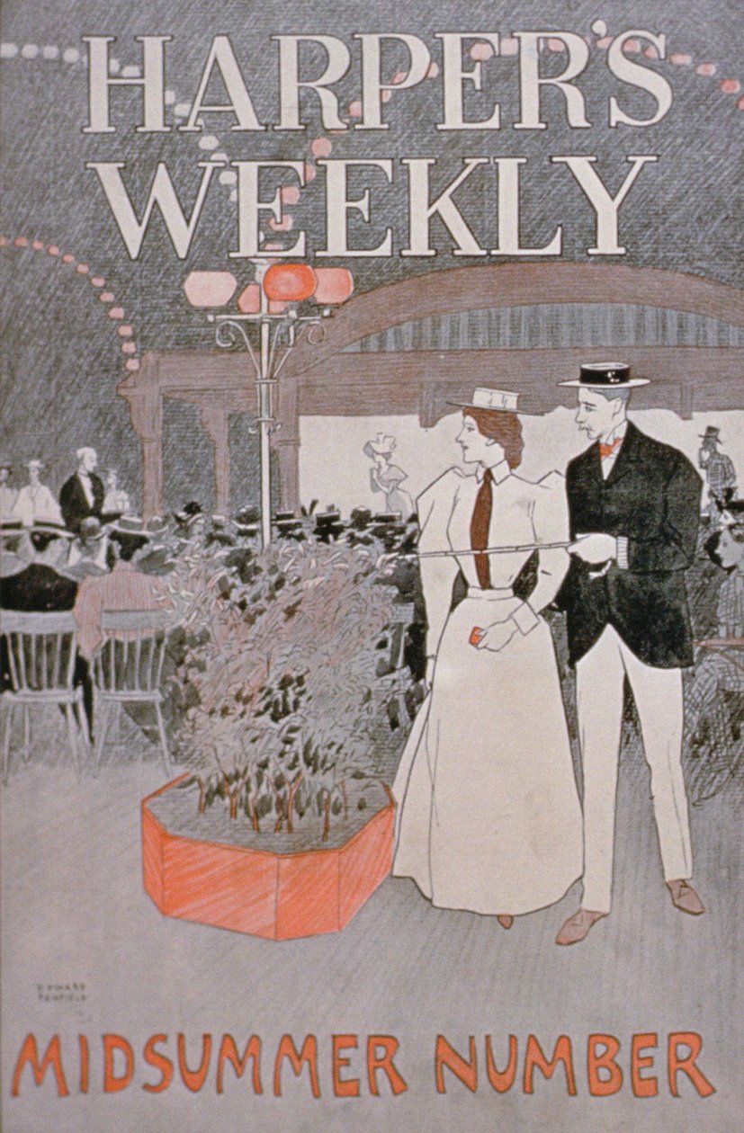 Reklámplakát Harpers Weekly, Midsummer Number alkotó: American School
