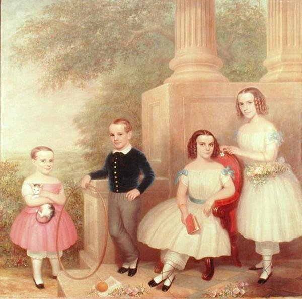 Az Abeel gyerekek, 1852-55 körül (olaj, vászon) alkotó: American School