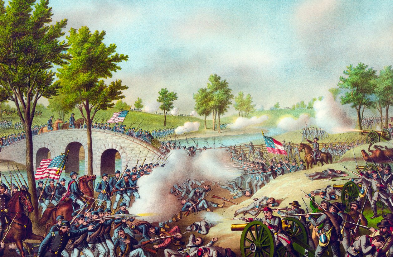 Az antietami csata, 1862 alkotó: American School