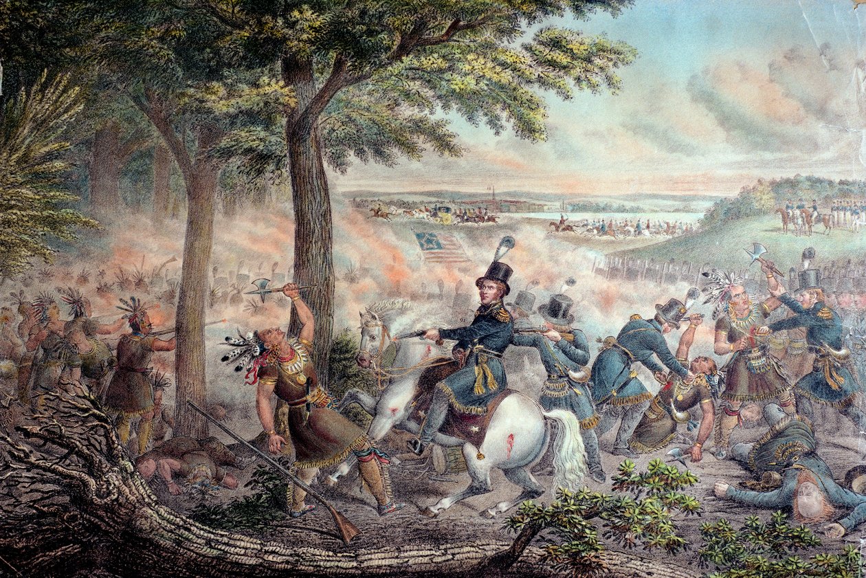A Temzei csata 1813-ban alkotó: American School