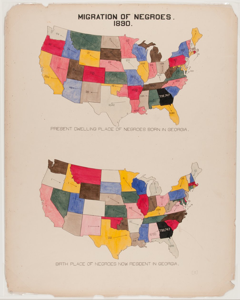 "[A Georgia Negro] A négerek migrációja" alkotó: American School