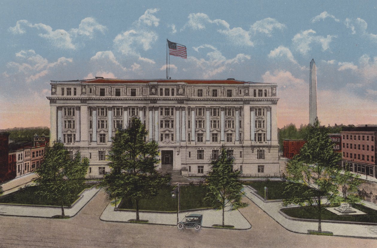 The Municipal Building, Washington DC (színes litográfia) alkotó: American School