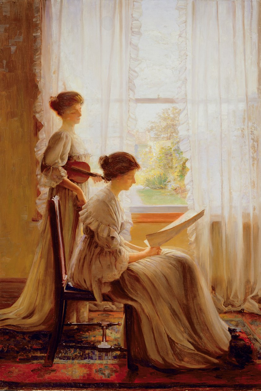 A zenelecke, 1890 körül alkotó: American School