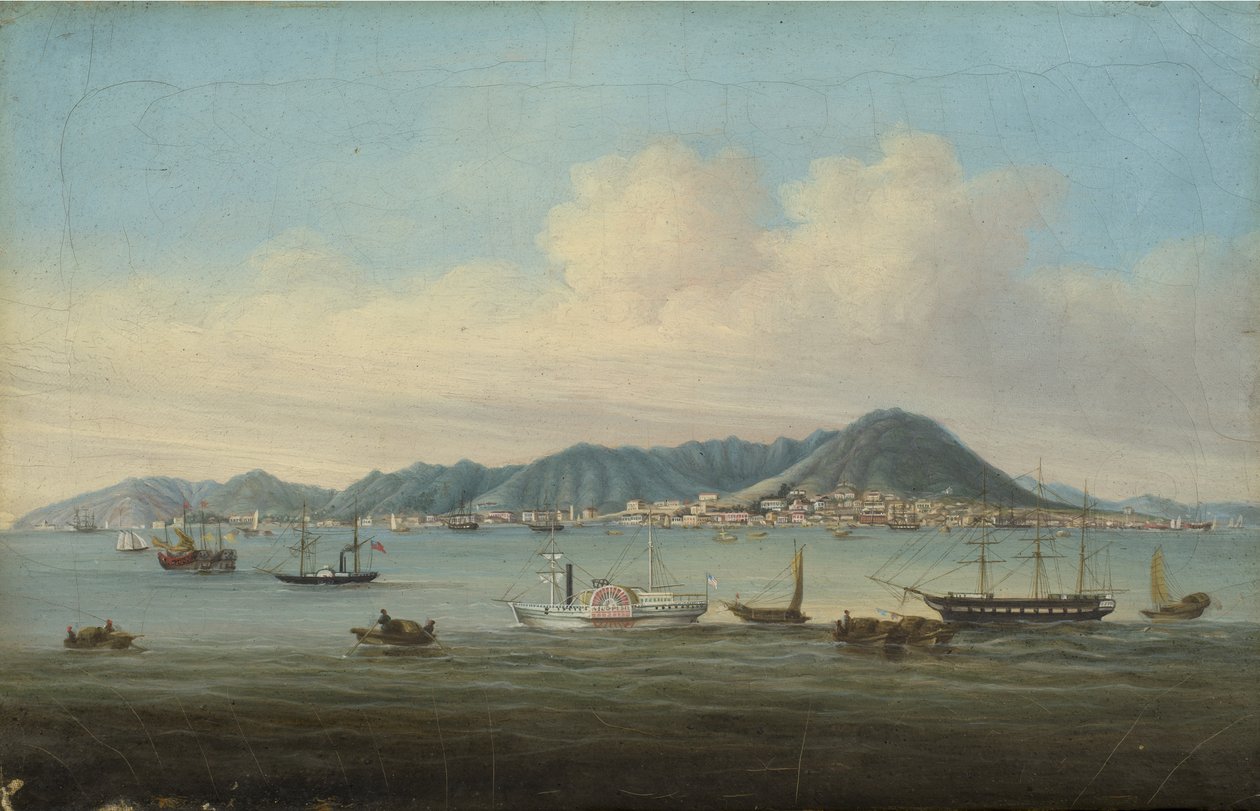 Hongkong látképe, 1850 alkotó: American School