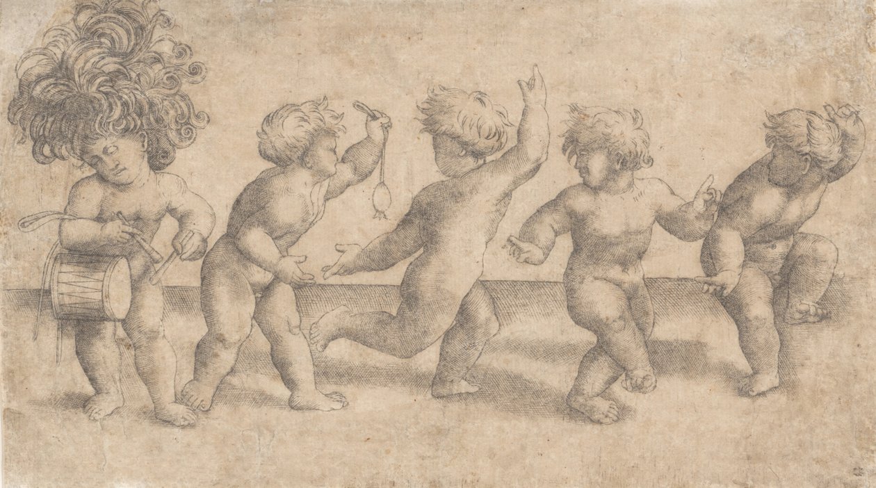 Five Dancing Putti,.n.d. alkotó: Amico Aspertini