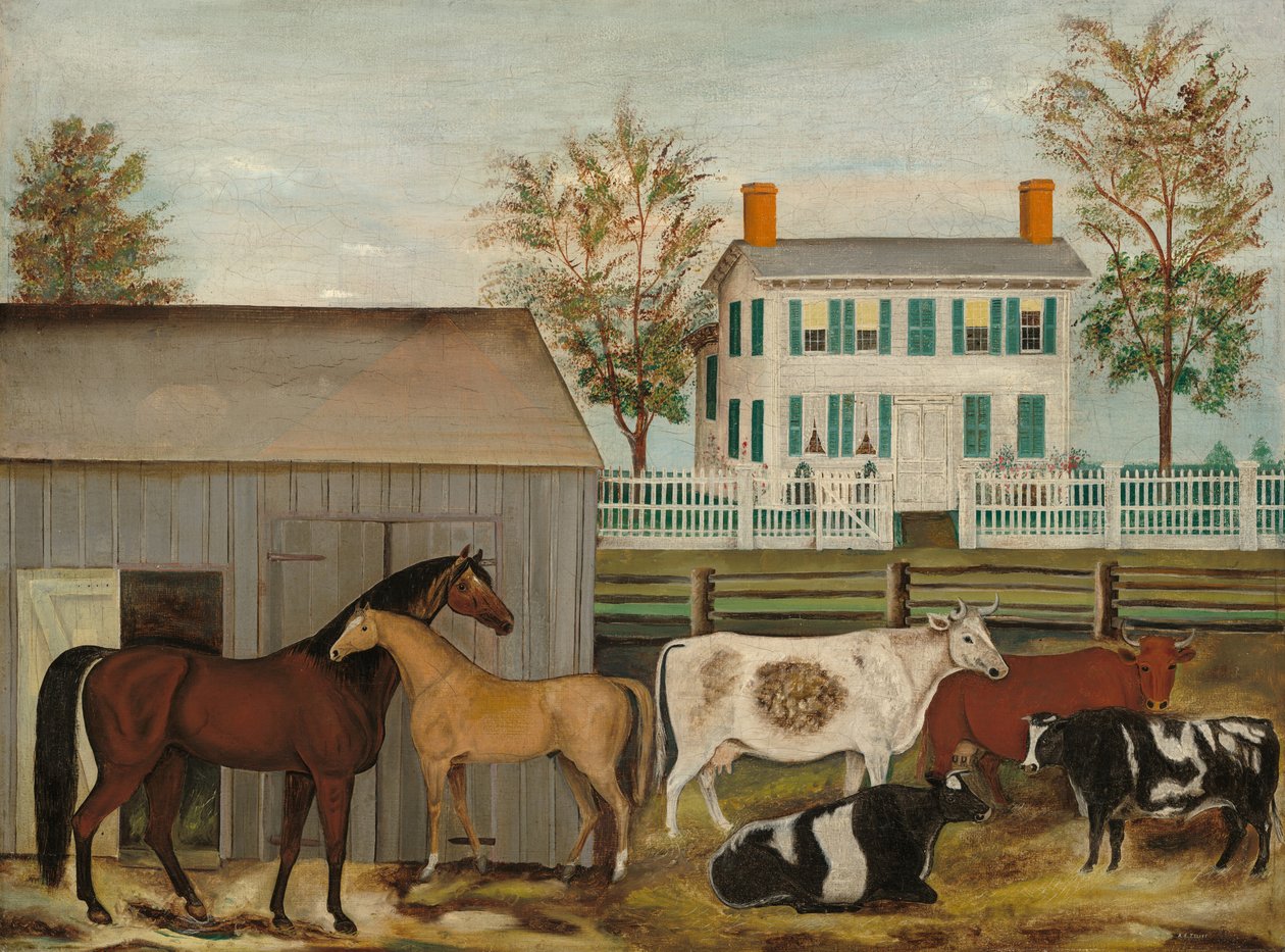 A Barnyard, 19. század vége. alkotó: Amzi Emmons Zeliff