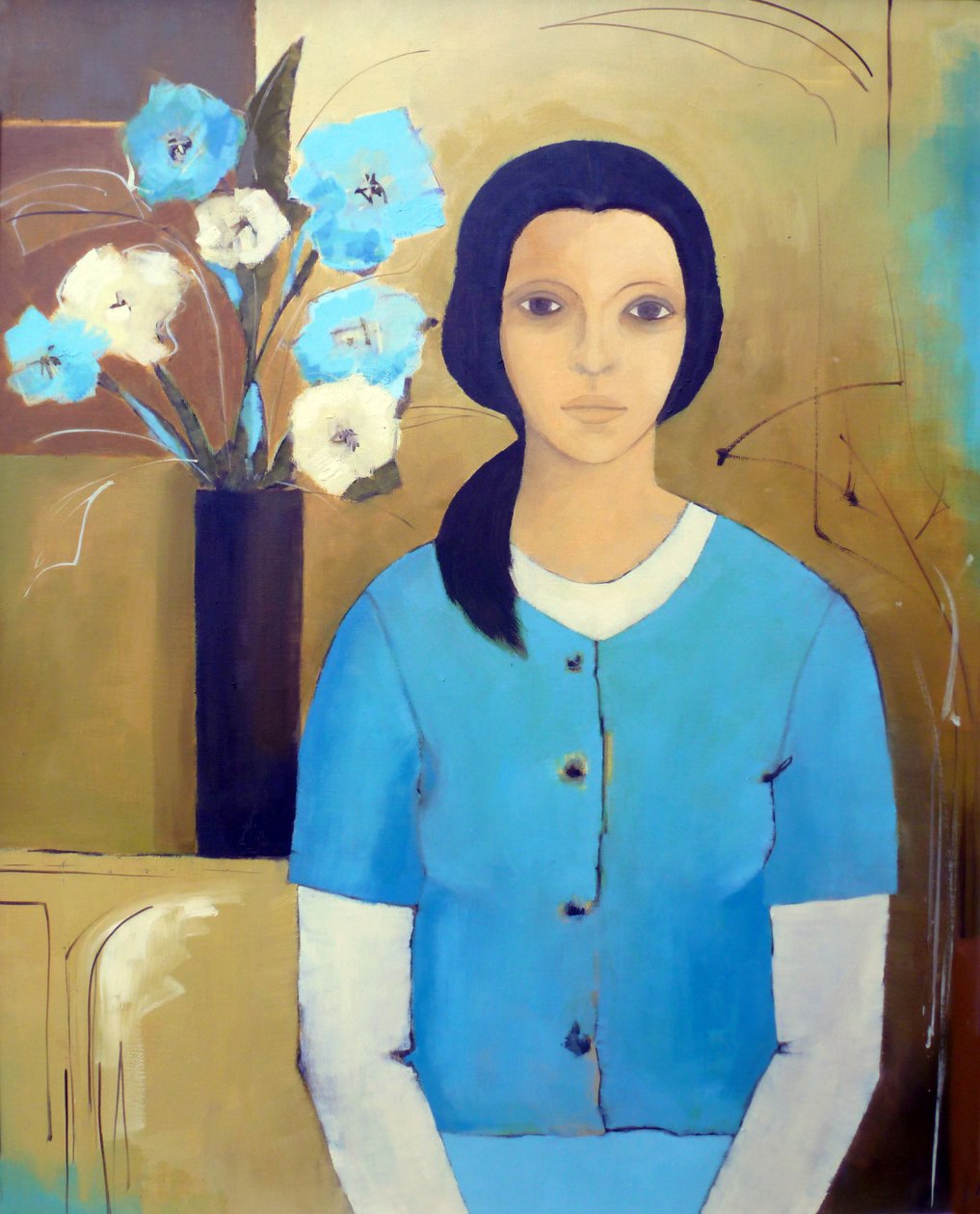 Madonna virágokkal alkotó: Ana Bianchi