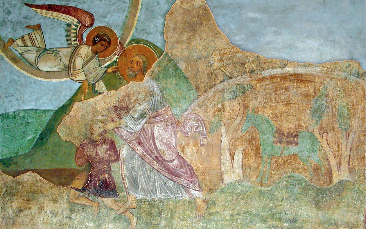 Ábrahám feláldozza Izsákot alkotó: Ancient Russian frescos