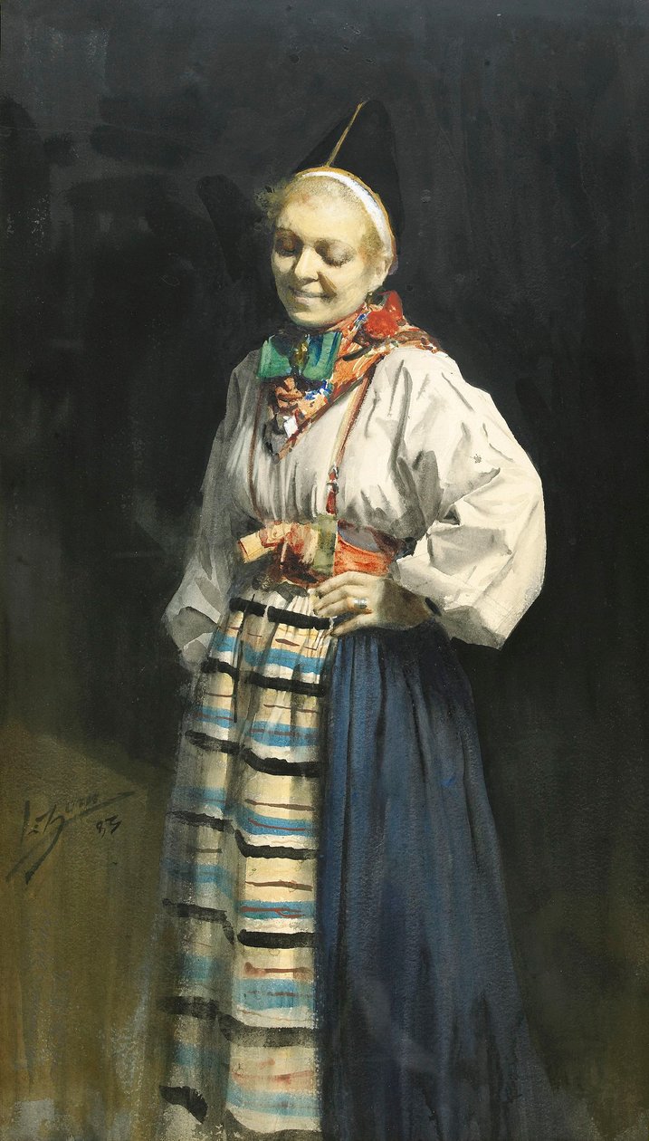 Dalecarlian lány Rättvikből alkotó: Anders Leonard Zorn