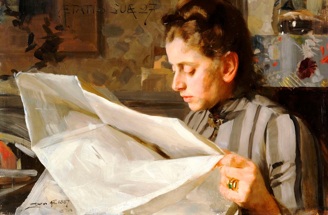 Zorn Emma, ​​Olvasás alkotó: Anders Leonard Zorn