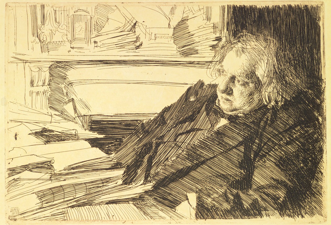 Ernest Renan portréja, 1892 alkotó: Anders Leonard Zorn