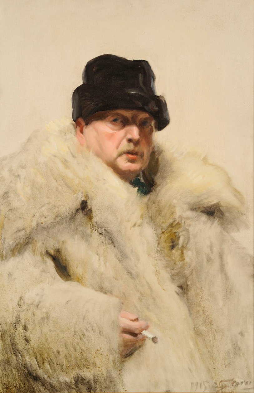 Önarckép farkasbőr szőrmében alkotó: Anders Leonard Zorn