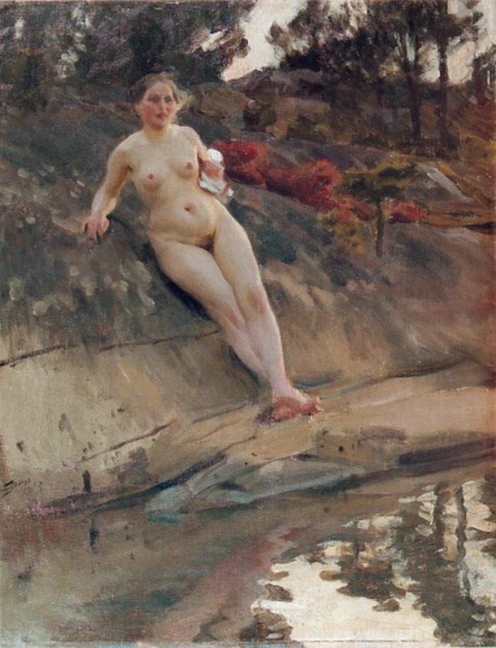 Napozó lány alkotó: Anders Leonard Zorn