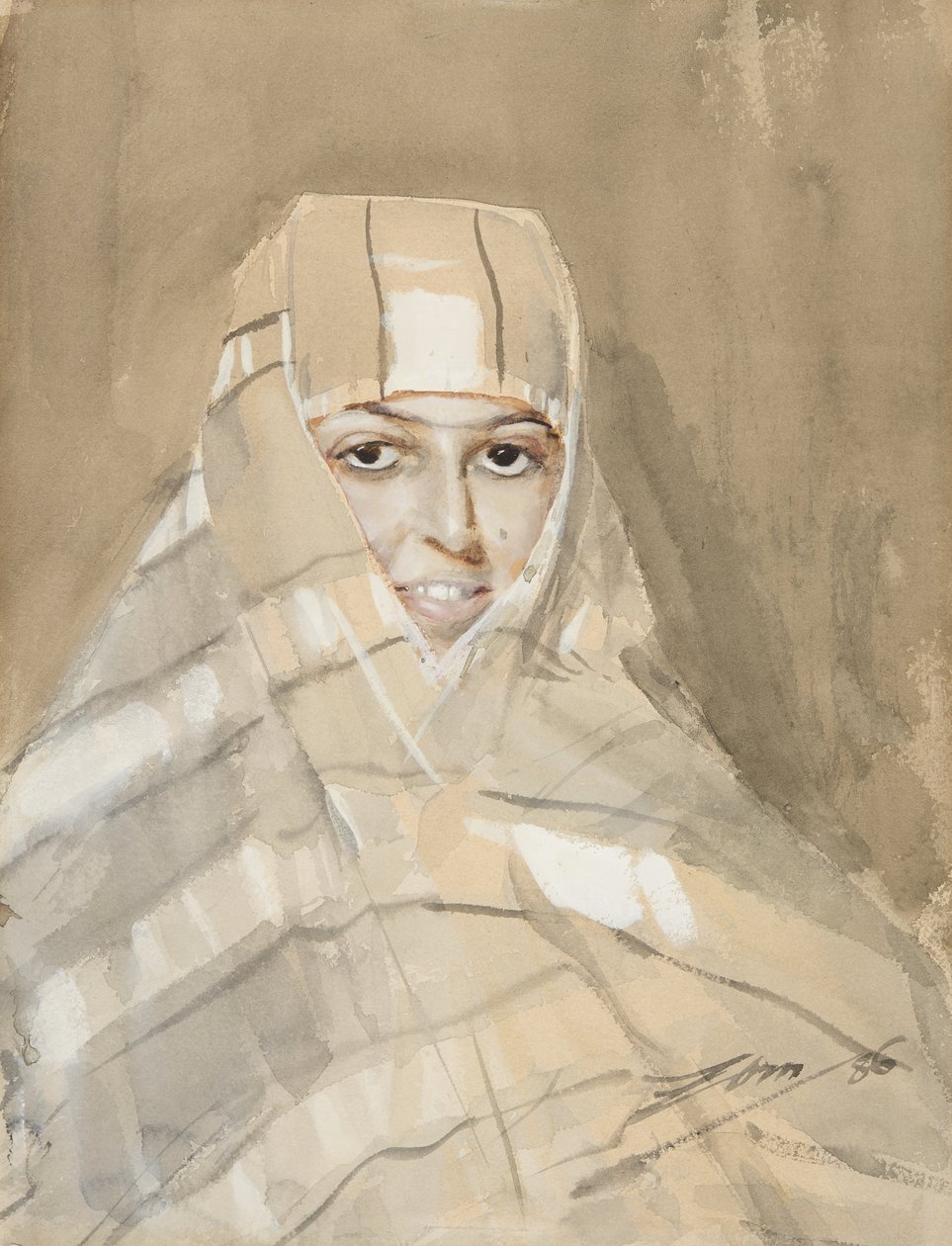 Beduin lány, 1886 alkotó: Anders Leonard Zorn
