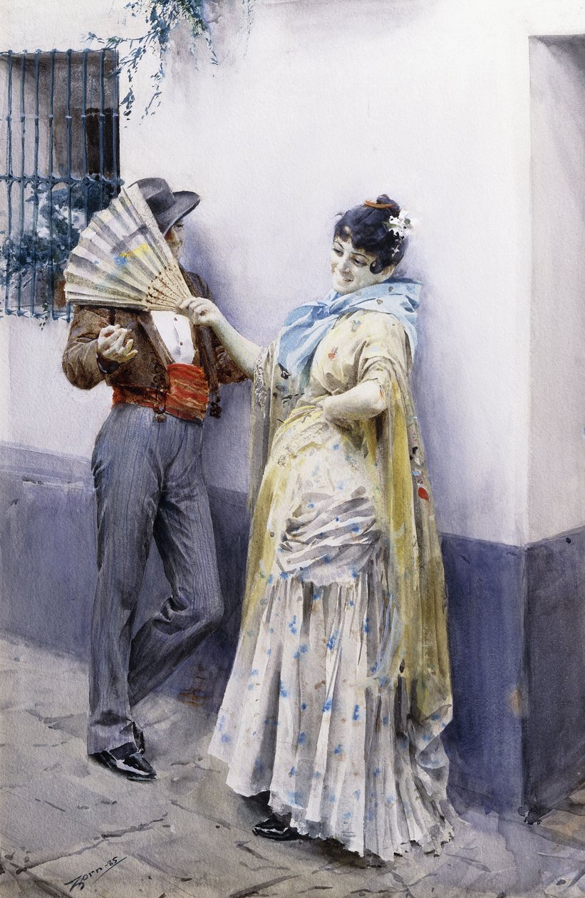 Flört, 1885 alkotó: Anders Leonard Zorn