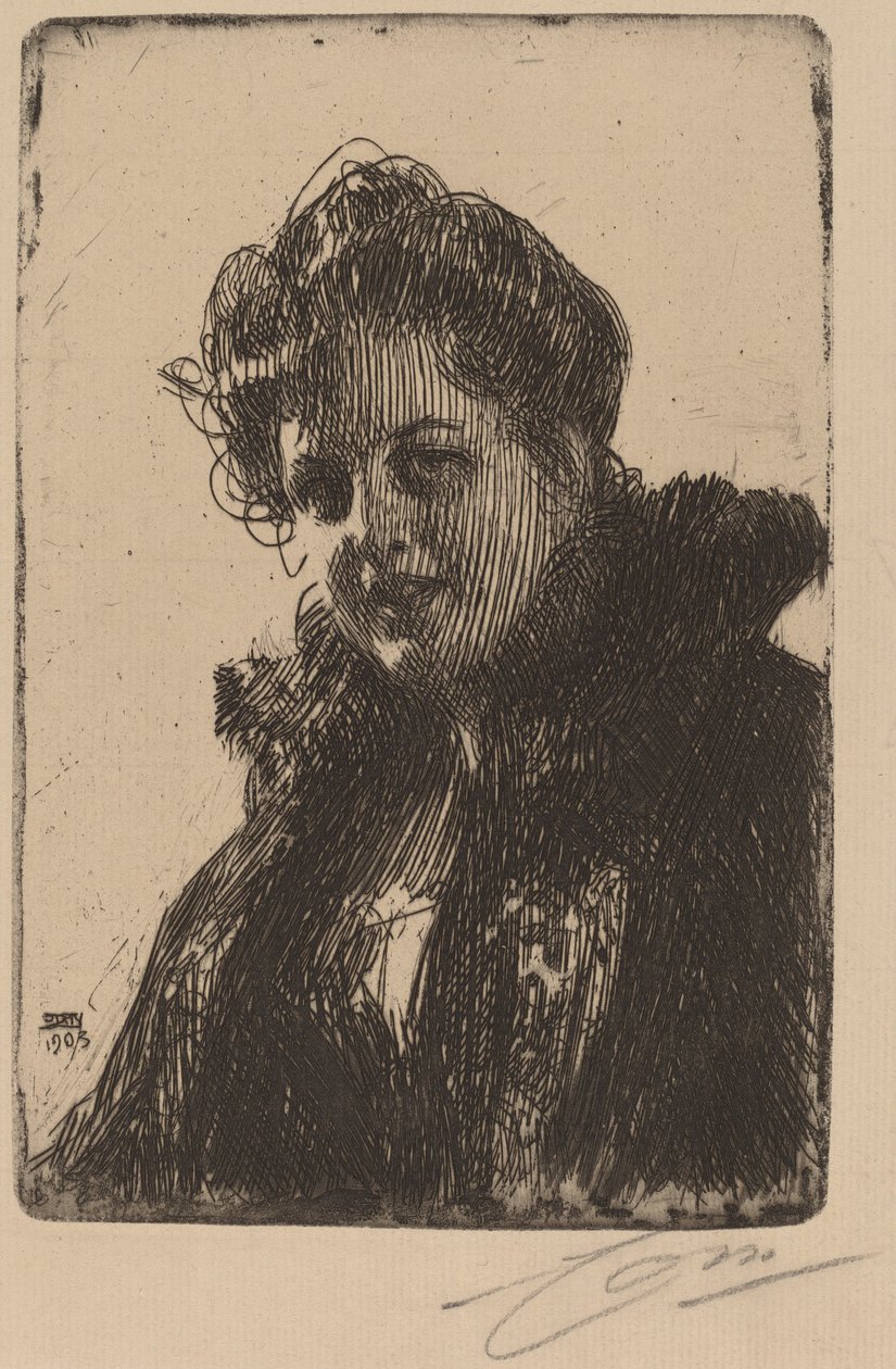 Asszony. Granberg, 1903. alkotó: Anders Leonard Zorn