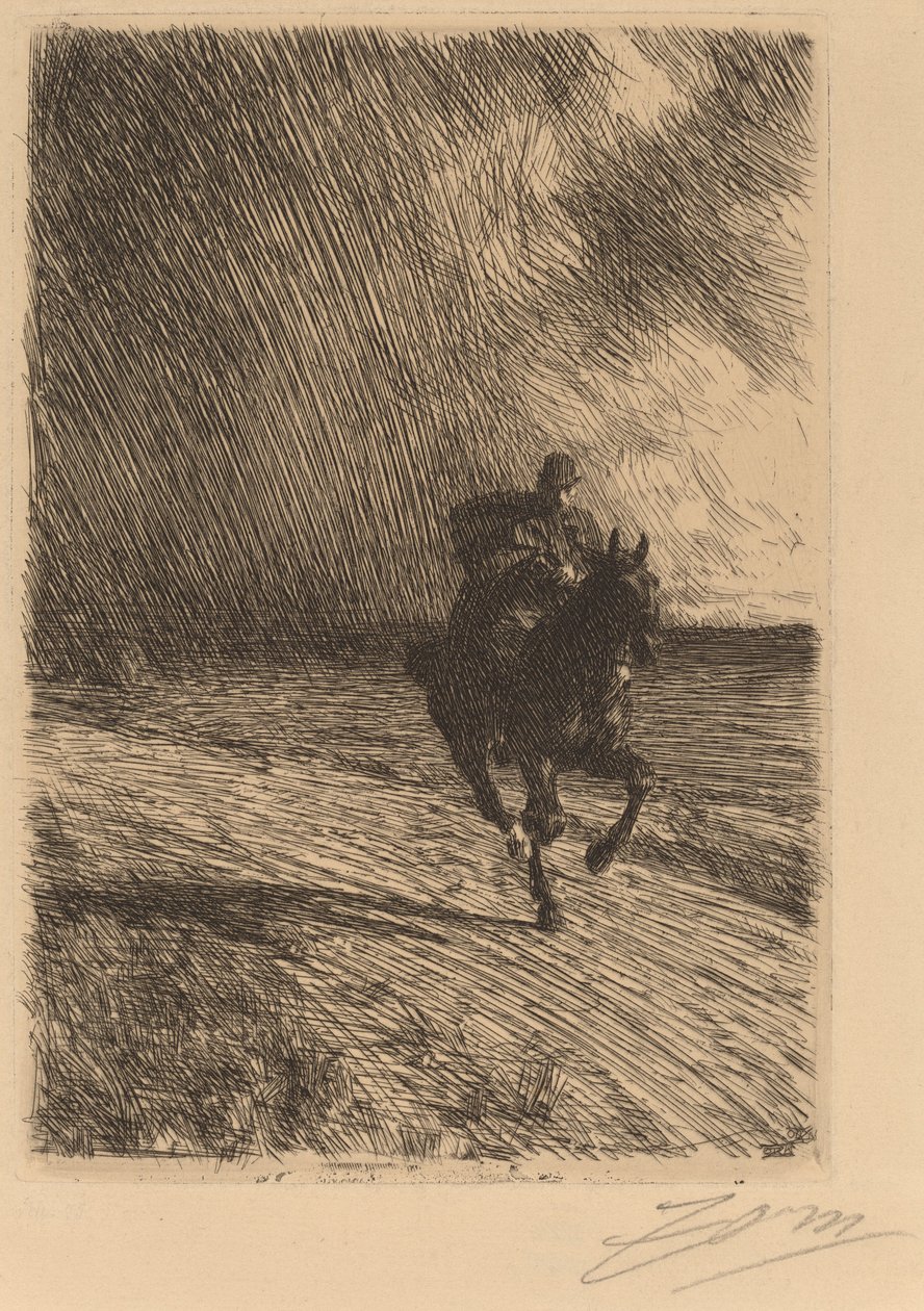 Vihar, 1891. alkotó: Anders Leonard Zorn