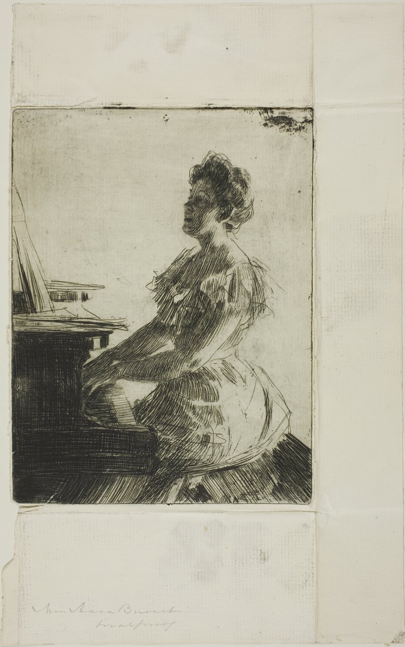 A zongoránál alkotó: Anders Leonard Zorn
