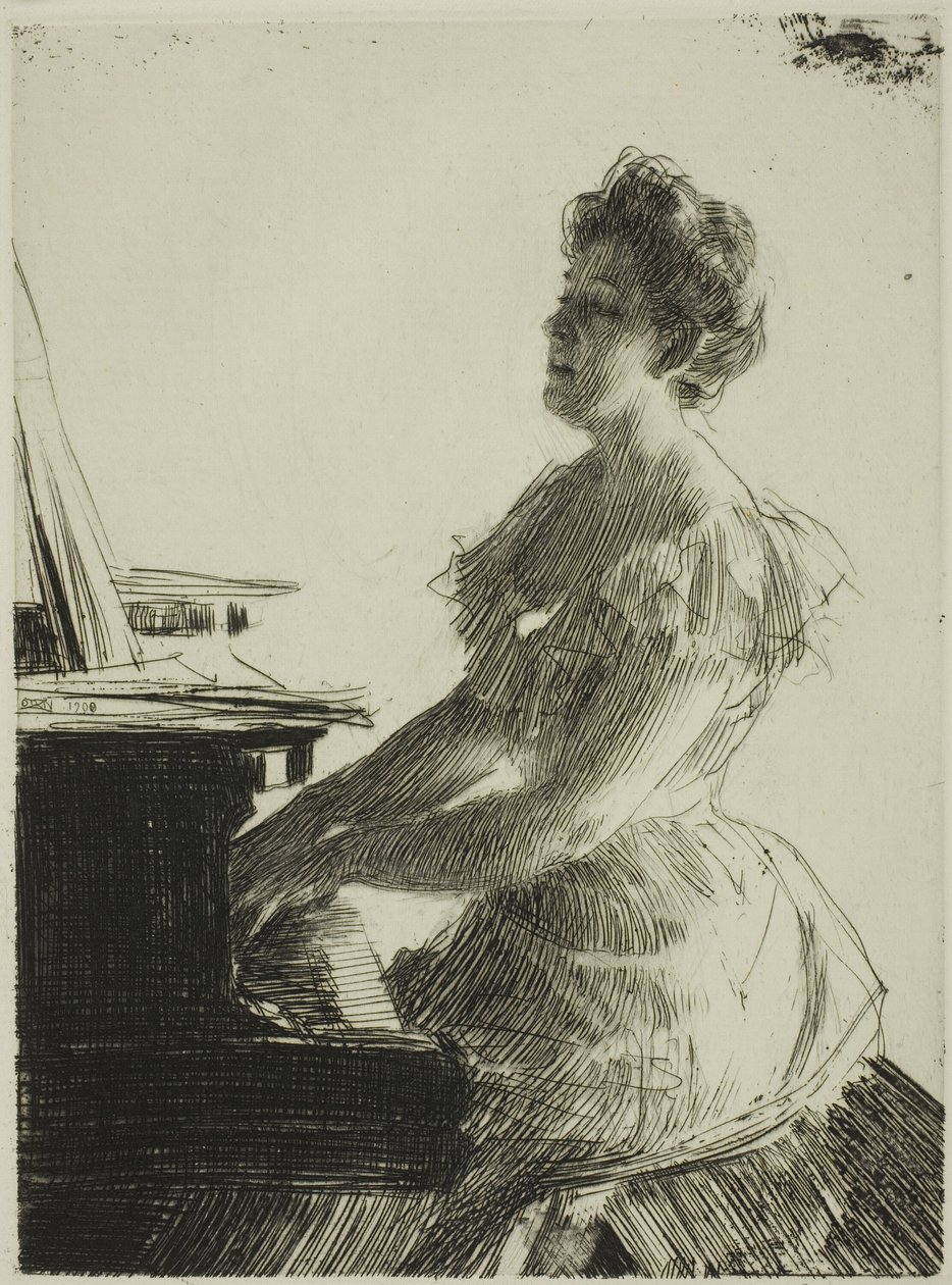 A zongoránál alkotó: Anders Leonard Zorn
