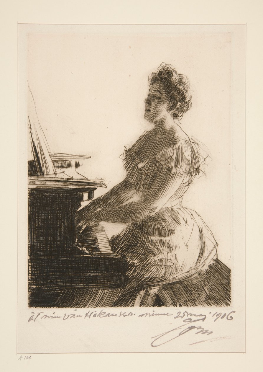 A zongoránál alkotó: Anders Leonard Zorn
