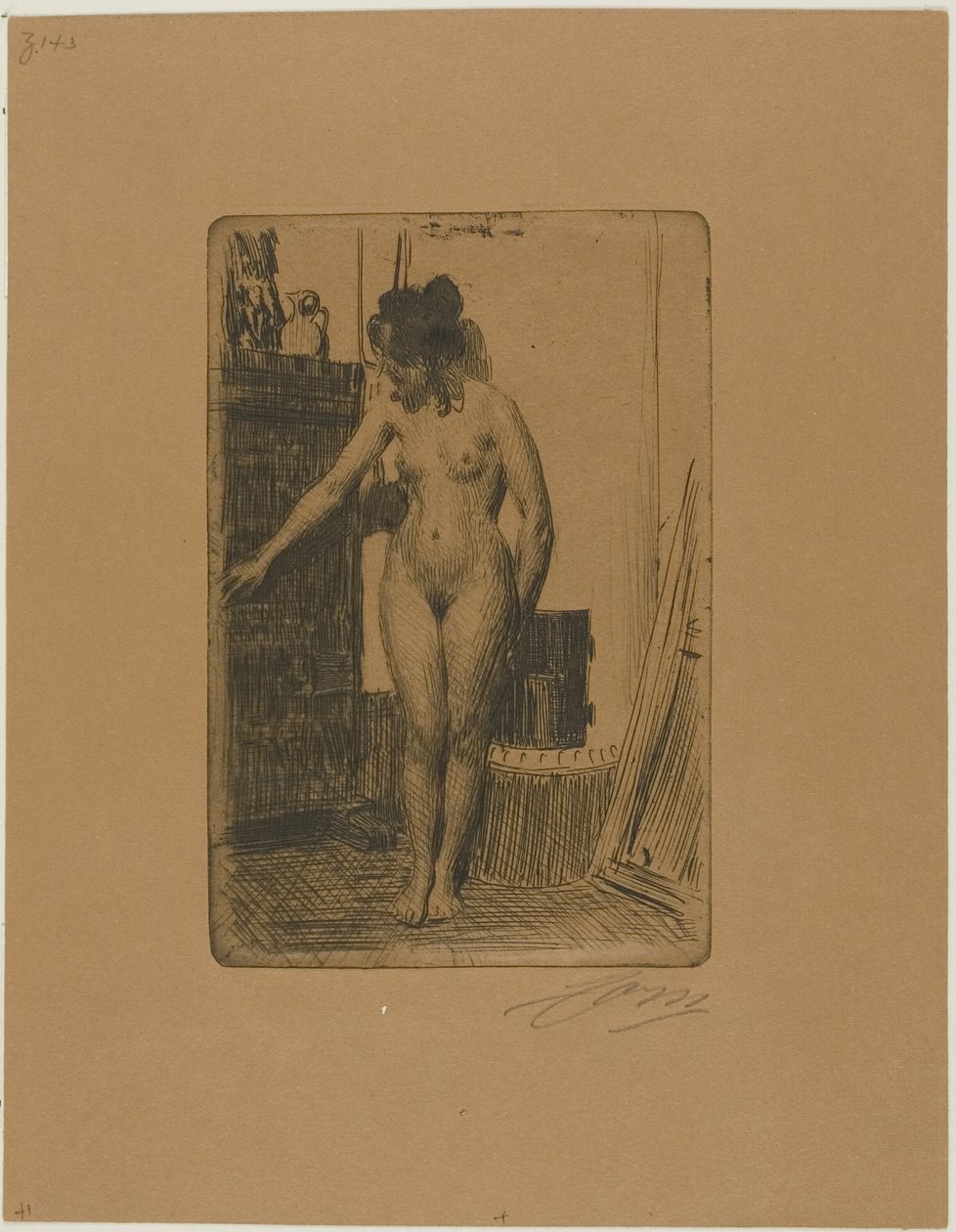 A tűzhely előtt alkotó: Anders Leonard Zorn