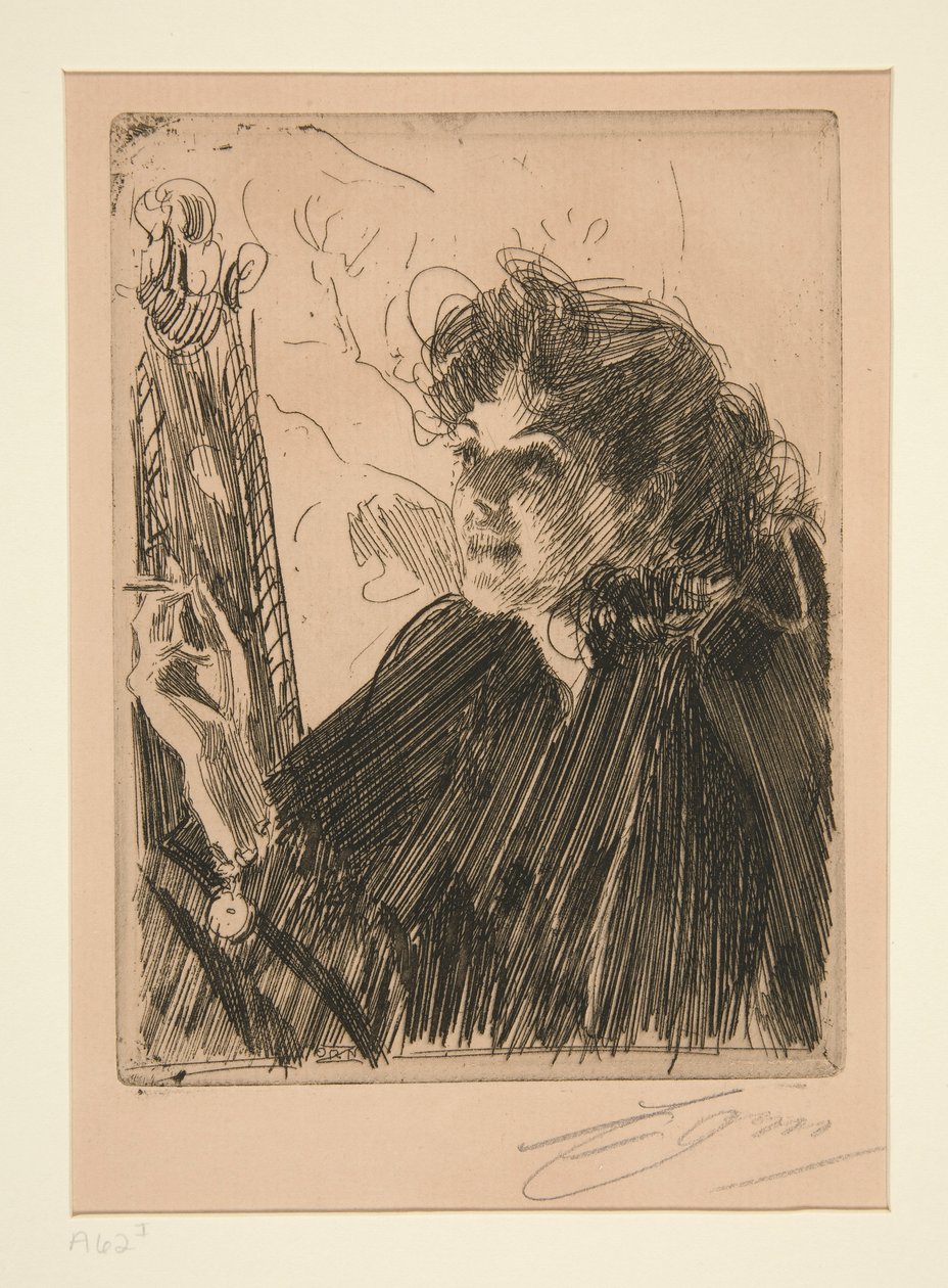 Lány cigarettával II alkotó: Anders Leonard Zorn