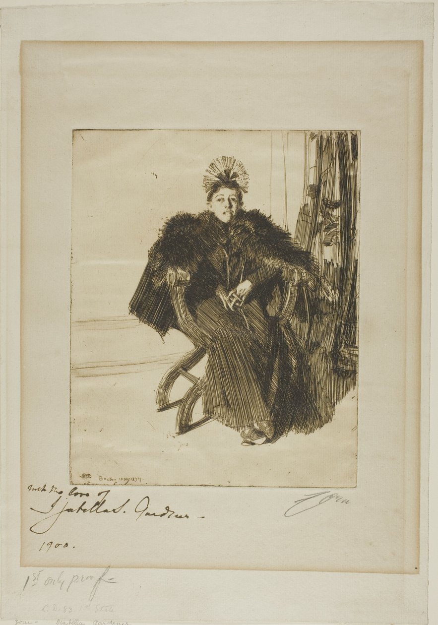 Isabella Gardner alkotó: Anders Leonard Zorn