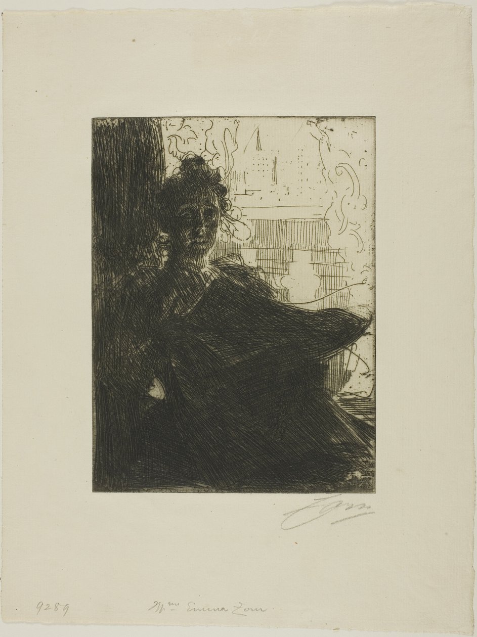 Zorn Emma asszony alkotó: Anders Leonard Zorn
