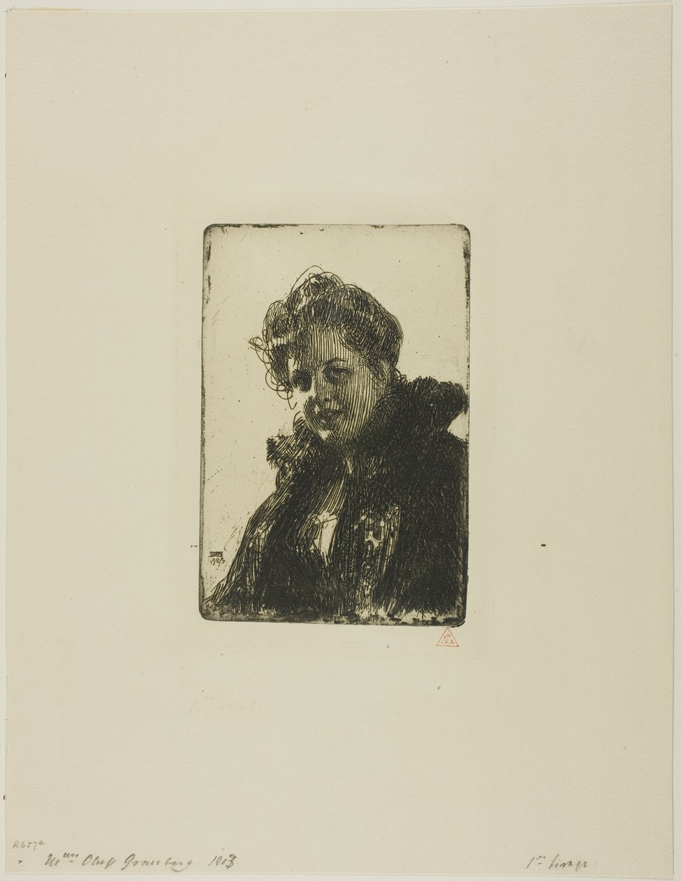 Asszony. Granberg alkotó: Anders Leonard Zorn