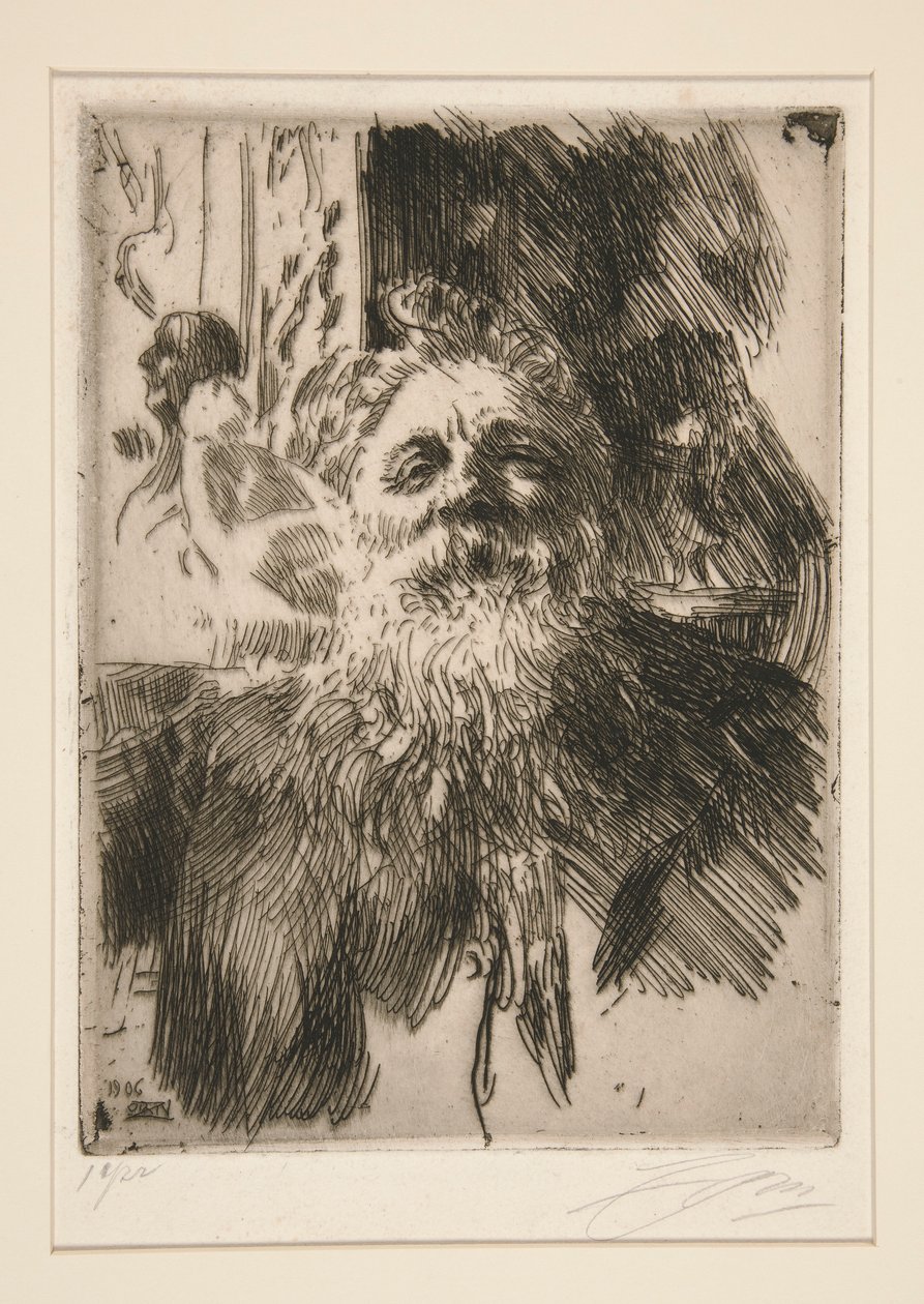 A. Rodin portréja alkotó: Anders Leonard Zorn