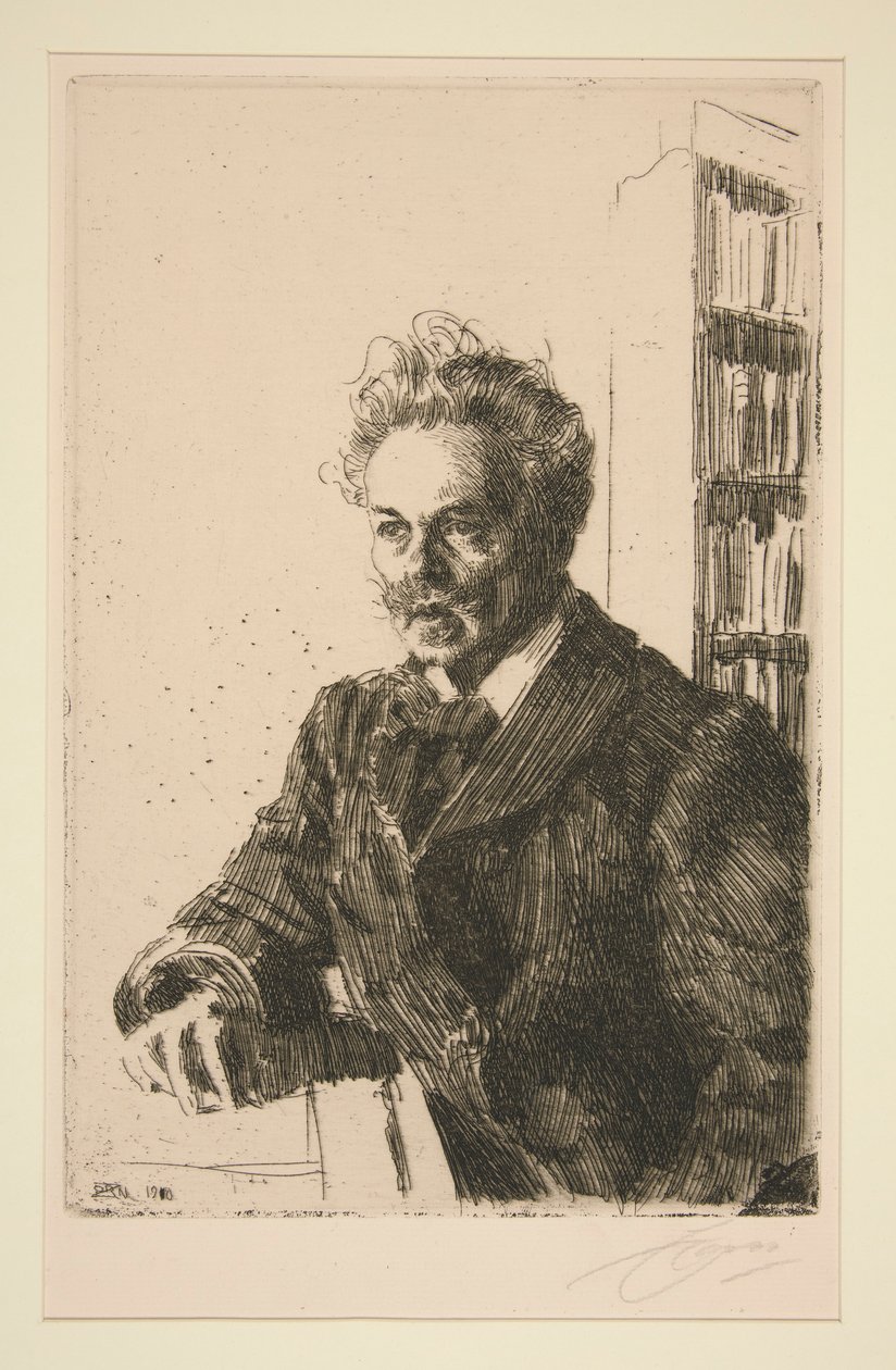 A. Strindberg portréja alkotó: Anders Leonard Zorn