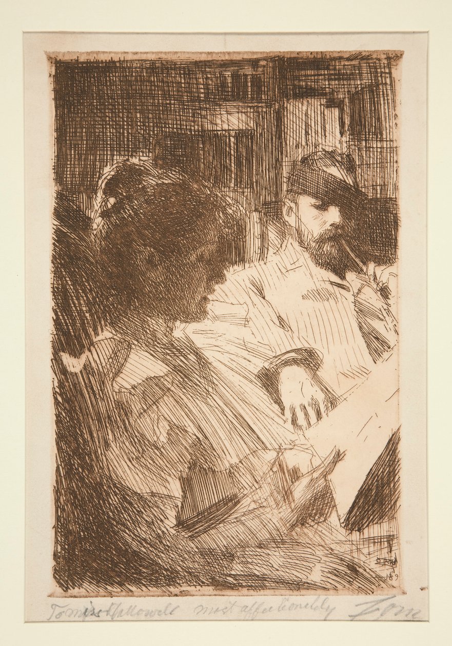 Olvasás (Mr. és Mrs. Charles Deering) alkotó: Anders Leonard Zorn