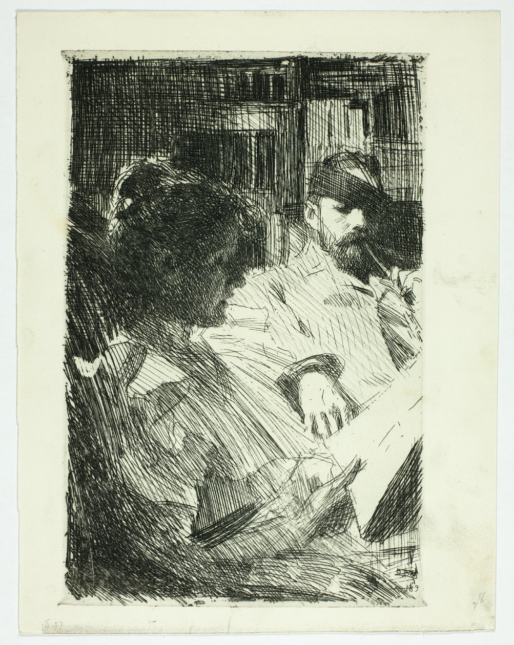 Olvasás (Mr. és Mrs. Ch. Deering) alkotó: Anders Leonard Zorn