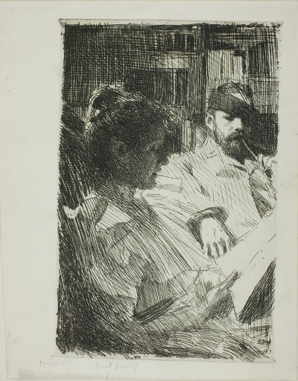 Olvasás (Mr. és Mrs. Ch. Deering) alkotó: Anders Leonard Zorn