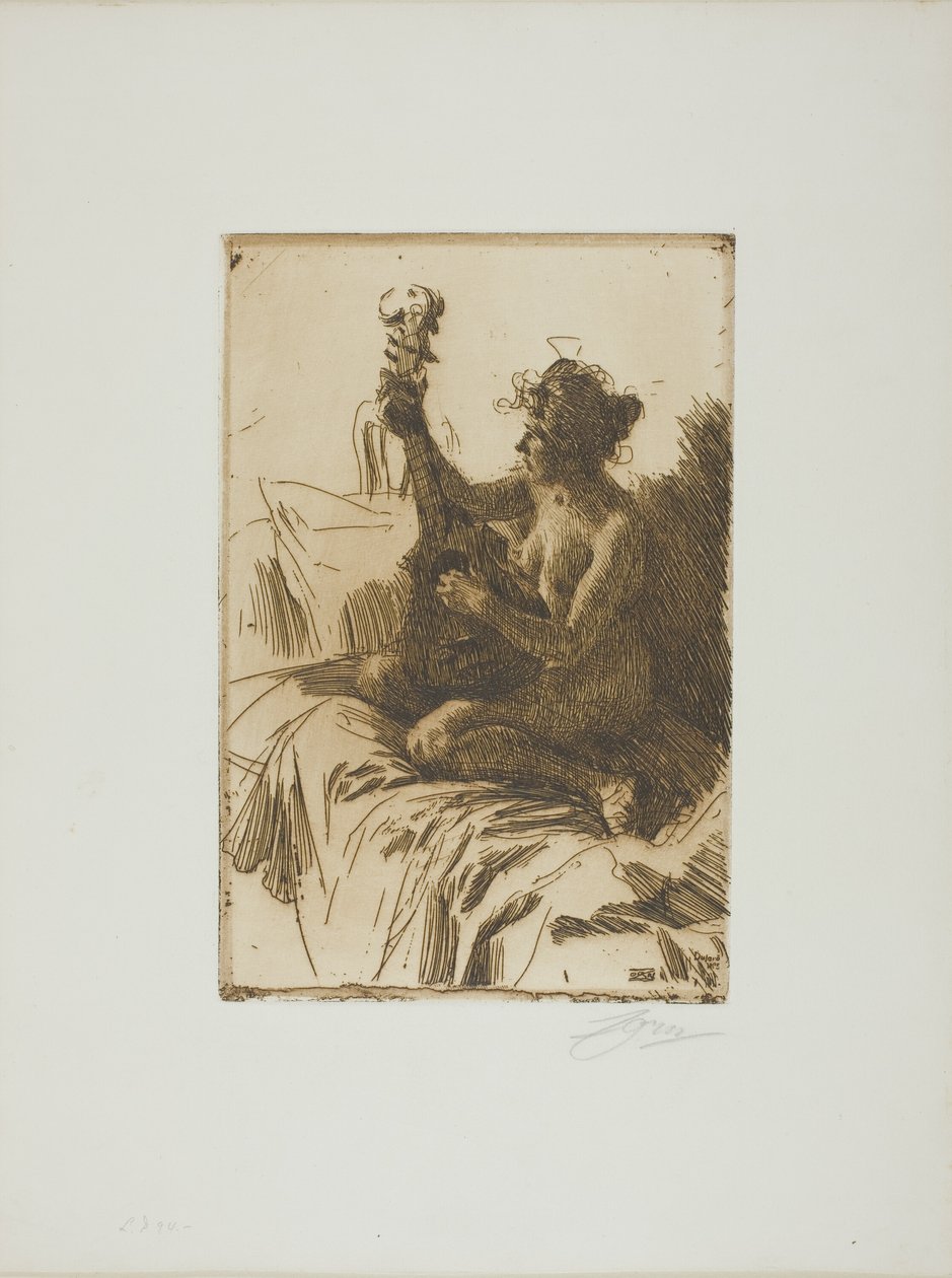 Szuvenír vagy a gitár alkotó: Anders Leonard Zorn