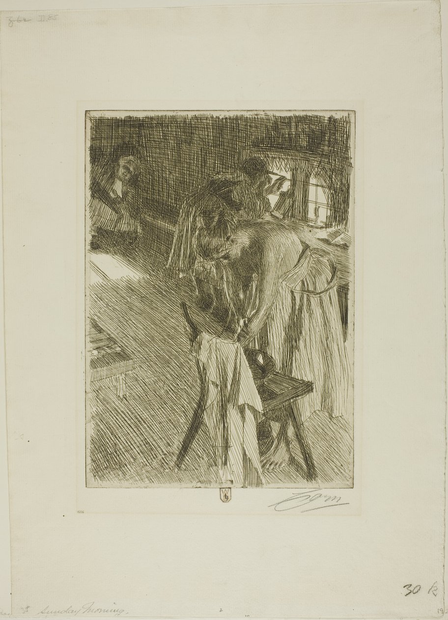 Vasárnap reggel alkotó: Anders Leonard Zorn