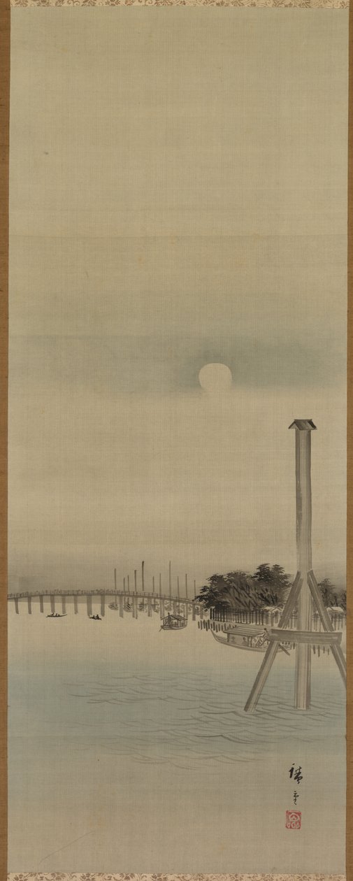Éjszakai jelenet a Sumida folyón, 1800-as évek. alkotó: Ando Hiroshige