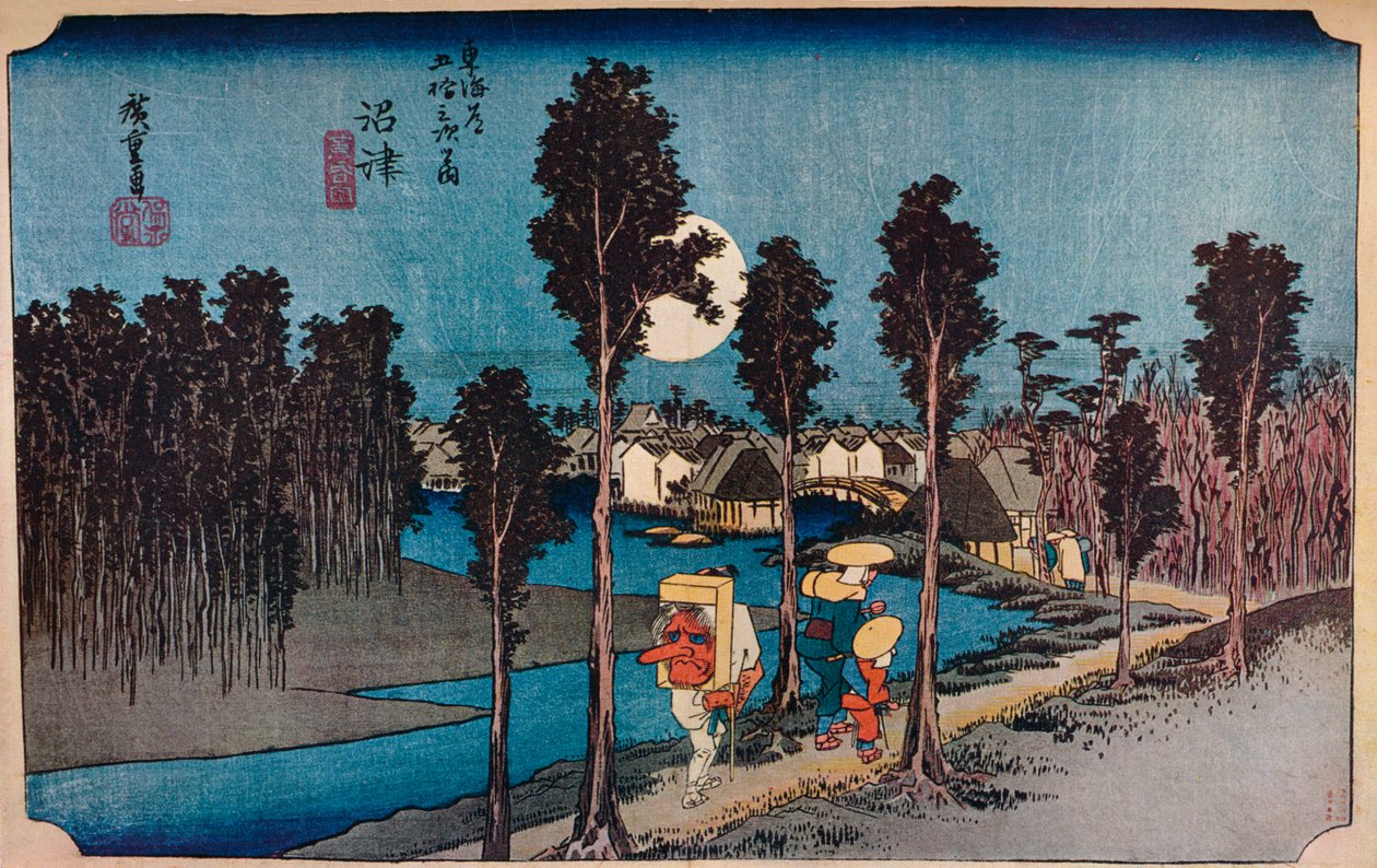 Numazu, Hikure, Sárga alkonyat, 1831-1834, 1930. alkotó: Ando Hiroshige