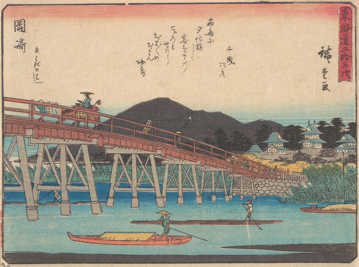 Okazaki, kb. 1838., kb. 1838. alkotó: Ando Hiroshige