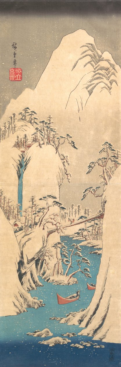 Havas szurdok. alkotó: Ando Hiroshige