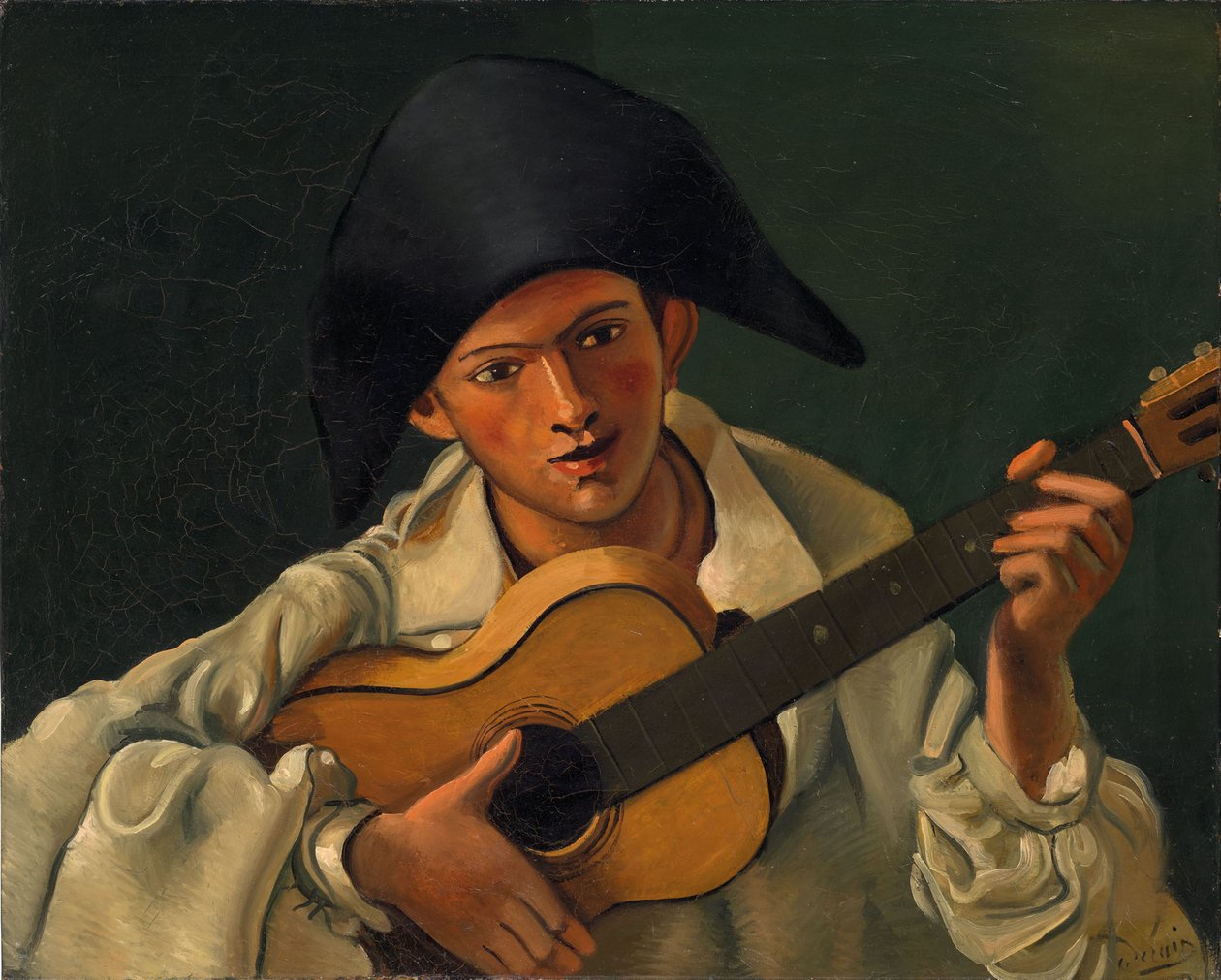 Harlekin mellszobor gitárral alkotó: Andre Derain