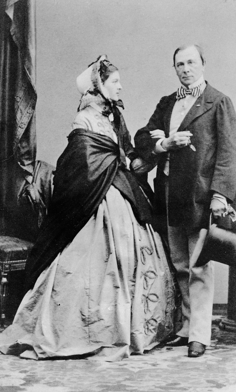 Emile de Girardin és felesége Delphine Gay, 1850 körül alkotó: Andre Adolphe Eugene Disderi