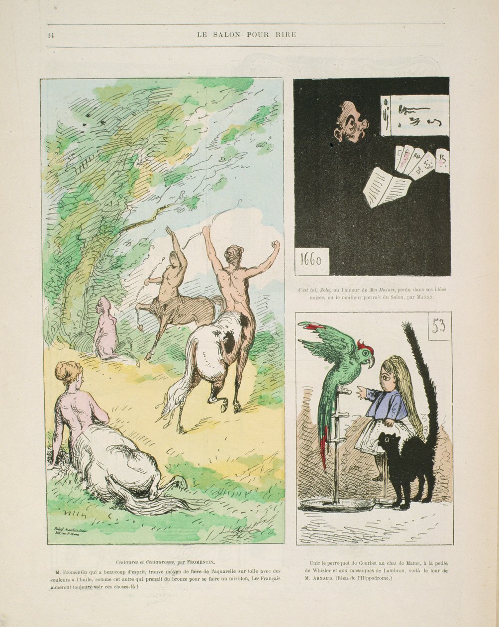 „Le Salon Pour Rire”, a Gill-Revue-ból, 1868 alkotó: Andre Gill