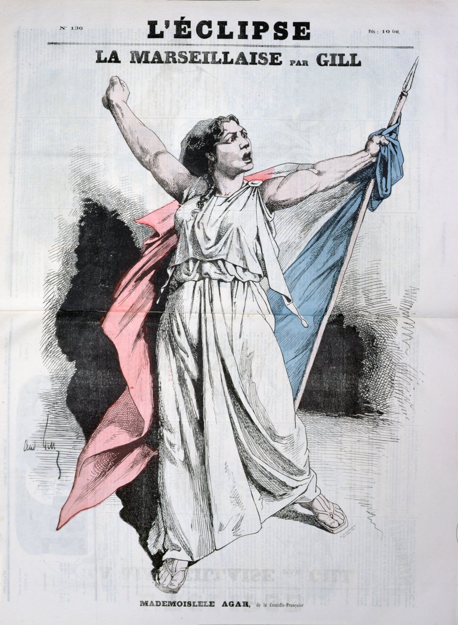 Mlle Agar a Marseillaise-t énekli, a 