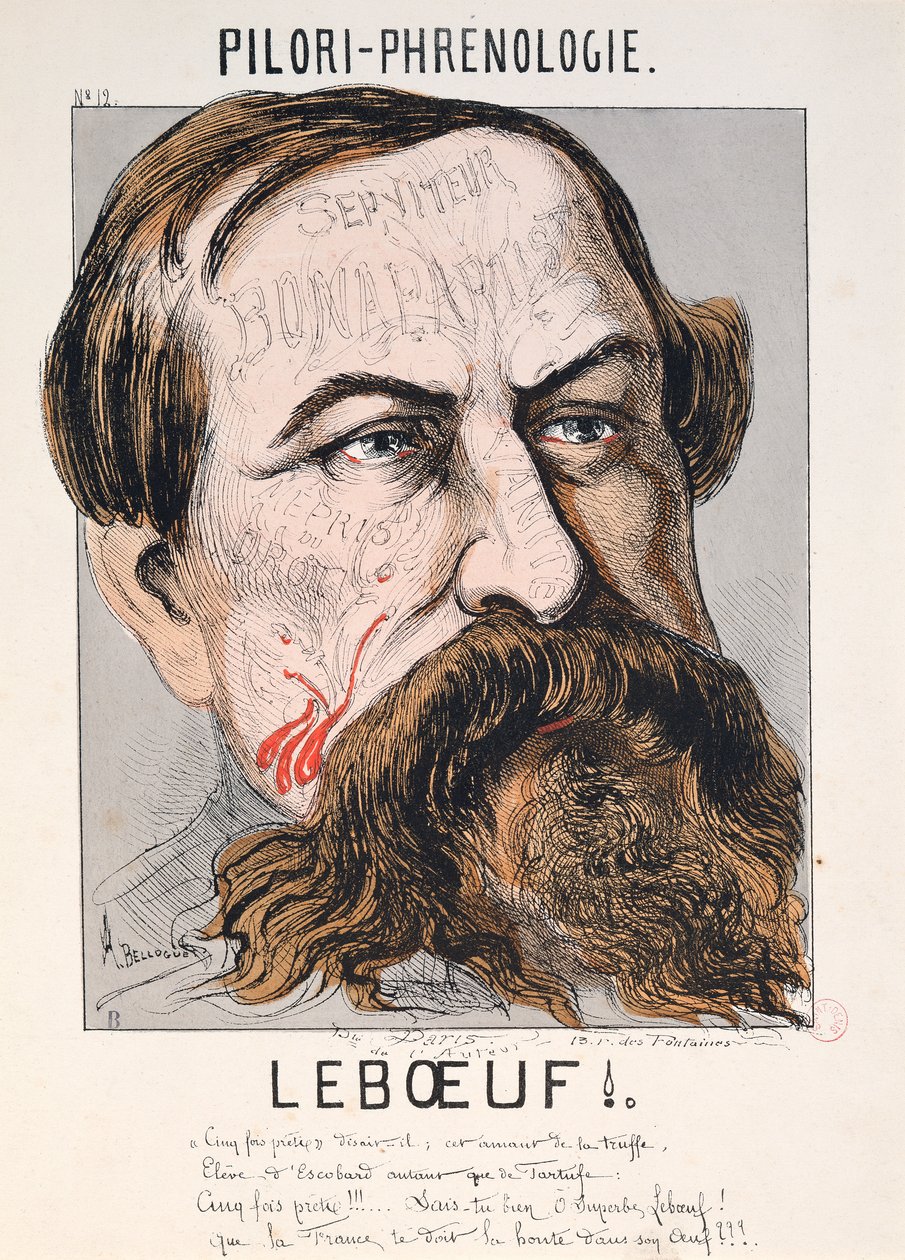 Pillory-Frenológia: Leboeuf (metszet) alkotó: Andre Belloguet