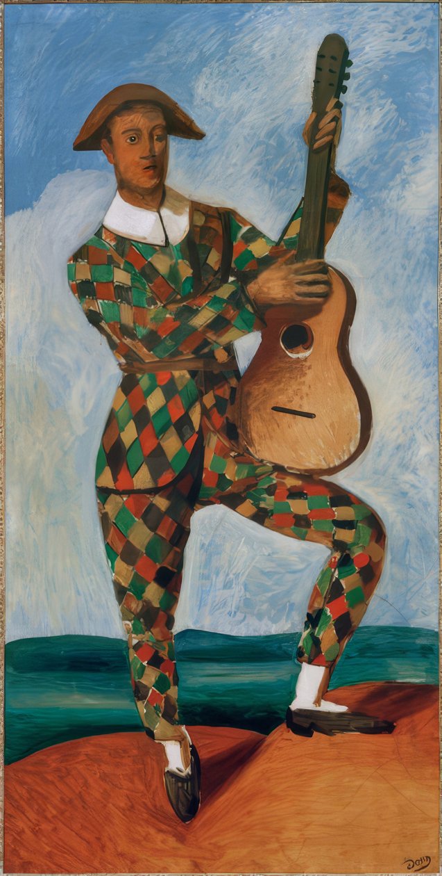 Harlekin gitárral alkotó: Andre Derain