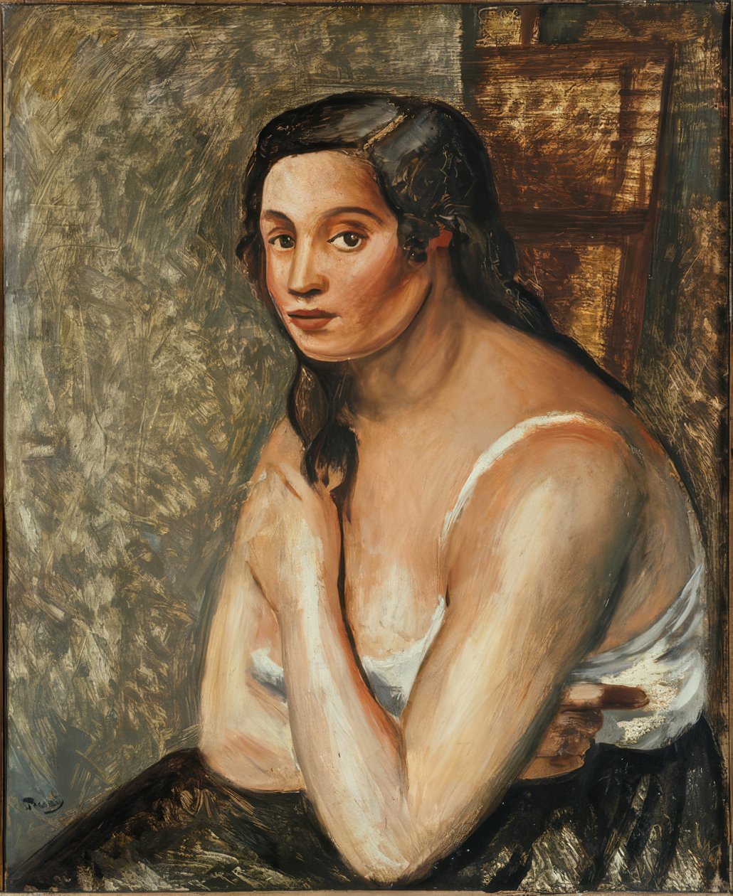 Ülő nő ingben. alkotó: Andre Derain