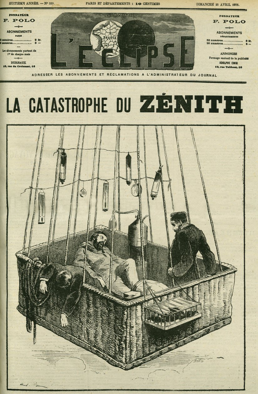 Légballon baleset, a Zenith, április 15 alkotó: Andre Gill